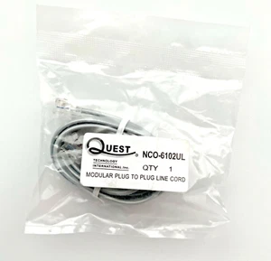 CAVO PIATTO/LINEA/CAVO MODULARE SPINA A SPINA STANDARD NCO-6102UL QUEST GRIGIO - Foto 1 di 4