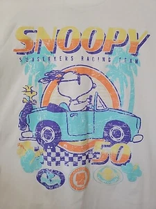 SNOOPY T SHIRT 2X WHITE SUN SEEKER RACING TEAM NEW - Picture 1 of 8