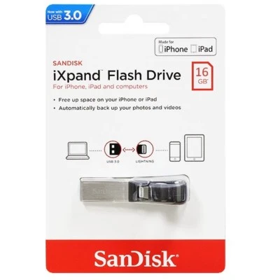 SanDisk iXpand USB 3.0 Flash Drive 16GB/32GB/64GB/128GB For iPhone iPad-UK - Image 1 of 4