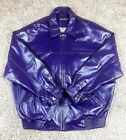 👑RARE Pelle Pelle Marc Buchanan🫐Custom Purple Leather Jacket Sz48 MINT!!! 