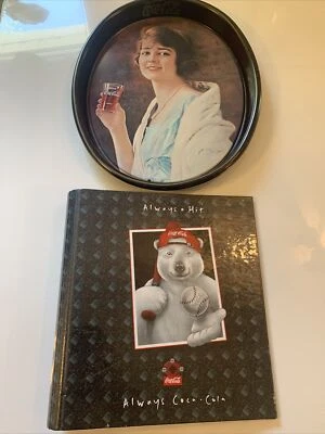 Vintage 1973 COCA COLA Tray Orig Flapper Lady in Blue Dress Polar 3 Ring Binder - Image 1 of 4
