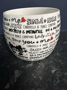 Disney Couples You & Me Planter/Bowl Mickey & Minnie, Valentines Love - Picture 1 of 5