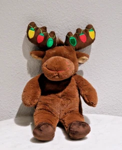 Build a Bear Hal Holy Brown Moose Lights Twinkling on Antlers Christmas 14'' - Picture 1 of 7