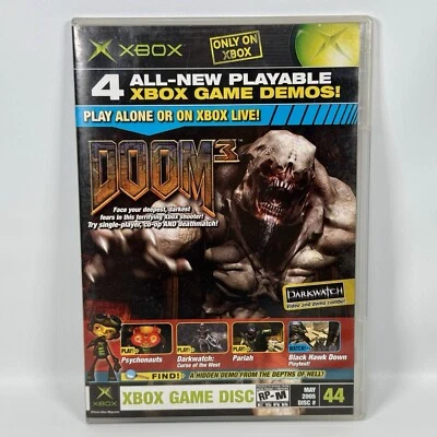 Xbox Game Disc #44 May 2005 - XB Magazine Playable Demos - Doom 3, Psychonauts - Image 1 of 4