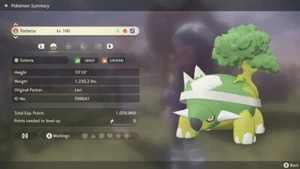 Shiny Alpha Torterra Max Effort Pokemon Legend Arceus - Picture 1 of 4
