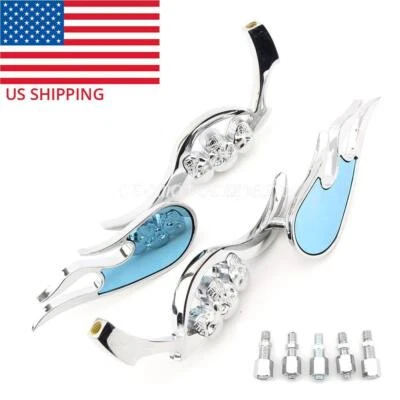 Chrome Motorcycle Mirrors For Yamaha V Star 650 950 1100  Road Star XV1600 1700 - Image 1 of 4