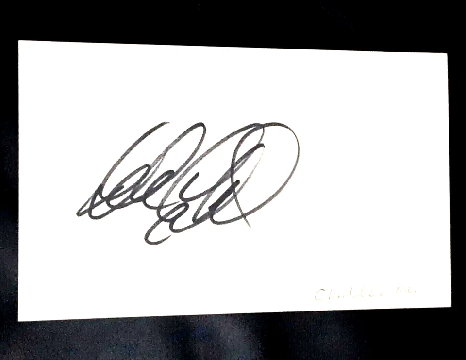DALE EARNHARDT SR. NASCAR RACING HOF LEGEND SIGNED AUTOGRAPHED INDEX CARD 3X5 - Image 1 of 1