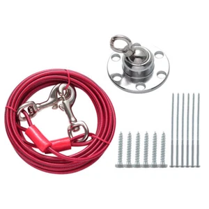 Draht Seil Stake Für Hunde Welpen Hof Leine Große Hund Swivel Hund Ketten - Bild 1 von 12