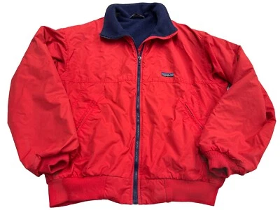 Vintage Patagonia Bomber Jacket Red Fleece Lined L Made in USA - Image 1 of 4