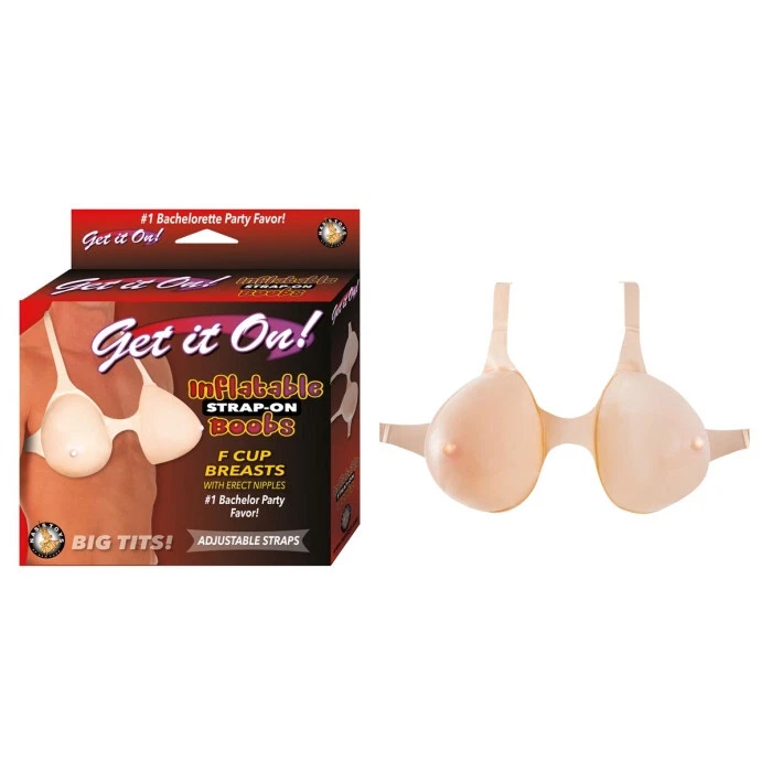 Get It On Inflable Correa-On Tetas Carne - Regalo Divertido Despedida de Soltero - Tazas F Foto 1 de 1