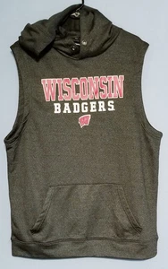 Sudadera con capucha sin mangas Colisseum para hombre Wisconsin Badgers XL gris (sin cordón) - Imagen 1 de 8