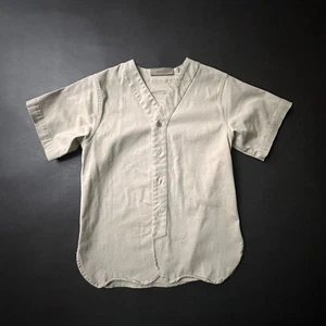 Essentials Fear of God Shirt Adult Small Beige Off White Baseball Top Slim - Picture 1 of 13