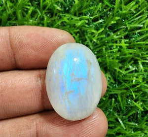 42 Karat wunderschöner Regenbogen Mondstein Cabochon lose Edelstein Schmuck zur Herstellung - Bild 1 von 10
