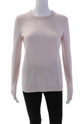 Suéter rosa de cachemir manga larga cuello redondo cuello C by Bloomingdales para mujer talla S Foto 1 de 4