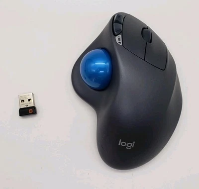 Mouse trackball wireless Logitech M570 con dongle USB - Immagine 1 di 4