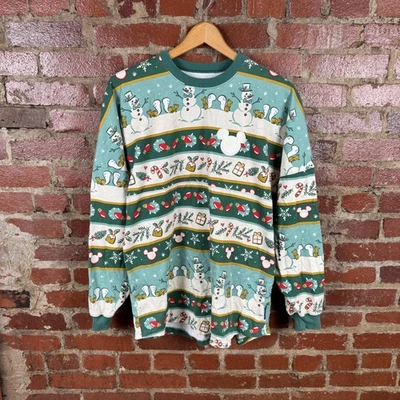 Camisa feminina parques da Disney verde média feliz férias espírito boneco de neve - Imagem 1 de 4