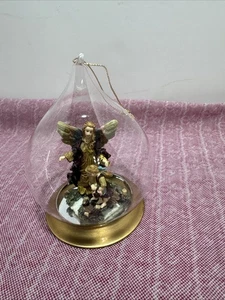 Fontanini Vetro Soffiato Decorazione Natalizia Angelo Custode Bambini Goccia Vintage - Foto 1 di 5