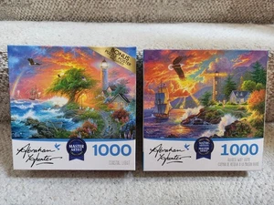 RoseArt 1000 piezas + póster luz costera y camino guiado a casa rompecabezas - Abraham Hunter - Imagen 1 de 20