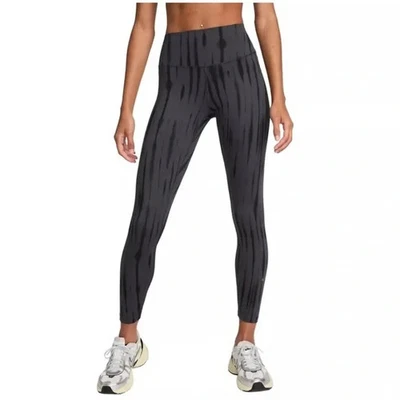 Nike One Women's High-Waisted 7/8 Printed Leggings - Anthracite Grey, NWT!  XS - Image 1 of 4