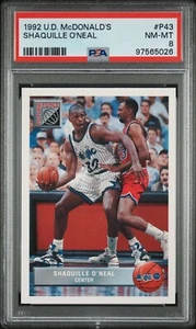 1992 Upper Deck McDonald's Shaquille O'Neal Rookie Card #P43 - HOF - PSA 8 NM/MT - Picture 1 of 2