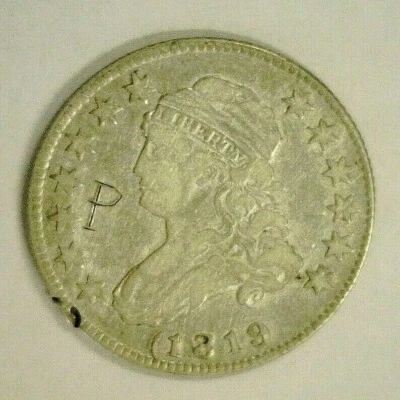 BUSTO TAPADO 1819 CUARTO PLATA XF DETALLES. REBAJADO 6/6/25 (1509) Foto 1 de 2