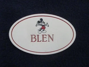 VTG BLEN DISNEYLAND CAST MEMBER/EMPLOYEE BADGE/PIN RED BACK RARE NAME - Picture 1 of 2
