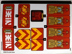 LEGO STICKER SHEET ONLY 71830 KAI'S MECH STORM RIDER New to set - Picture 1 of 1