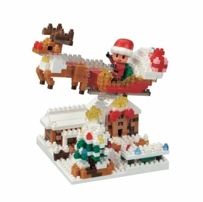 NEW NANOBLOCK Christmas Night Santa Building Blocks Nanoblocks Nano NBH-191 - Image 1 of 4