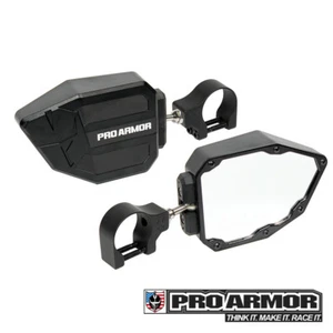 Pro Armor Universal Black Side View Mirrors 2" Clamp Kawasaki Can-am Polaris - Picture 1 of 1