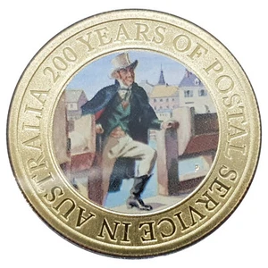 Australia Post 200 Years 2009 Postmaster Isaac Nichols $1 Dollar UNC Coin Carded - Picture 1 of 3