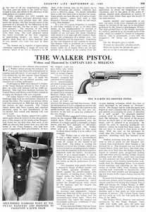 1950 Artículo sobre The Walker Six Shooter Pistola Capitán Leo Alphonso Milligan - Imagen 1 de 1