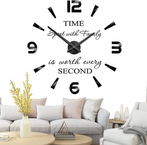 Orologio da Parete 3D Fai da Te Senza Cornice Design Moderno per Casa e Ufficio - Foto 1 di 16