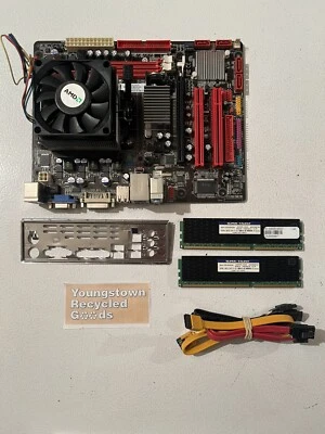 BIOSTAR A780L3L MOTHERBOARD AMD PHENOM II X 4 B45 CPU 8GB SUPER TALENT RAM - Image 1 of 4
