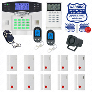 Wireless House Alarm Kit Security System Voice Prompt Backlit Screen US Plug FT