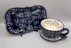 Große Frühstückstasse + Untertasse +Teller, XXL, Temptations Tara, Kaffeetasse - Bild 1 von 12