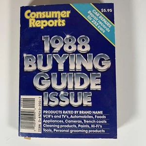 Consumer Reports 1988 Buying Guide Issue Repair records for 252 cars Vintage bk - Picture 1 of 10