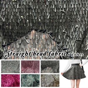 PET Beaded Embroidery Tassel Fabric Sequined Mesh Fabric DIY Sewing Supplies DIY - Bild 1 von 14