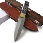 Grey Fox BOOT KNIFE Wood Handle Full Tang Hunting Dagger Black 9