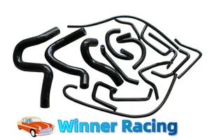 BLACK Silicone Hoses for Nissan Patrol Y61 TB48DE 4.8L LHD 2002-2012 - Picture 1 of 4