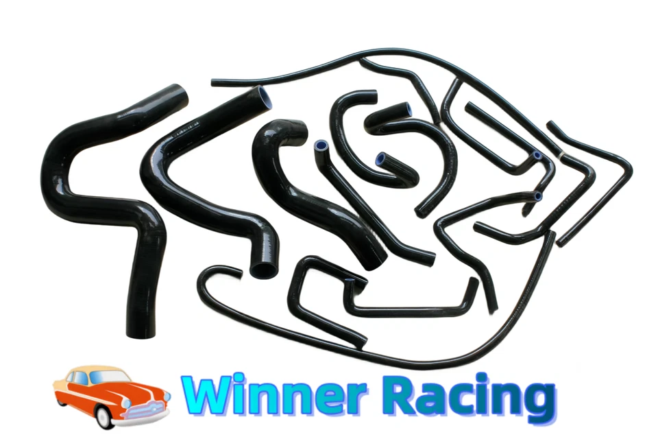 BLACK Silicone Hoses for Nissan Patrol Y61 TB48DE 4.8L LHD 2002-2012 - Image 1 of 4