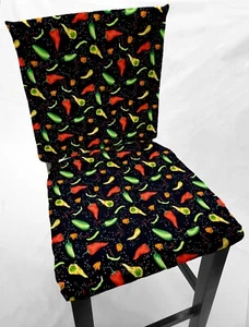 Fundas traseras o fundas de asiento para silla de comedor Hot Peppers - Imagen 1 de 10