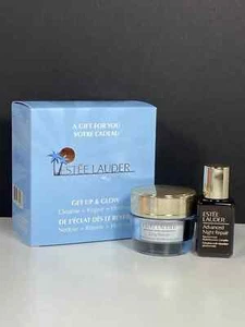 NEW Estée Lauder Get Up & Glow 2 GIFT SET DayWear .5oz Adv Night Repair .5fl oz - Picture 1 of 6