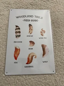 Woodland Tails Field Guide 7.75" X 11.5" Tin Signs Home Decors - Picture 1 of 2
