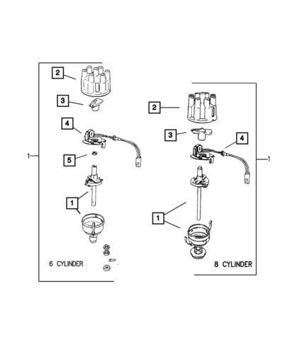 Genuine Mopar 2001-2003 Dodge Ram 1500 Front Ignition Distributor Cap 5142592AA - Image 1 of 1