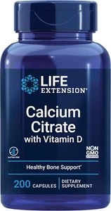Life Extension Calcium Citrate with Vitamin D 200 capsules - Picture 1 of 2