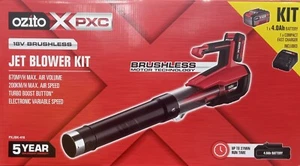 OZITO Cordless BRUSHLESS Motor JET Leaf BLOWER +4Ah Battery & Charger Kit, NEW - Picture 1 of 1
