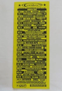 Casbah San Diego Club Flyer March 2001 Schedule RFTC Nebula Raging Slab The Shin - Picture 1 of 2