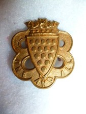 The Duke of Cornwall's Light Infantry Regiment Brass Collar Badge "One and All"