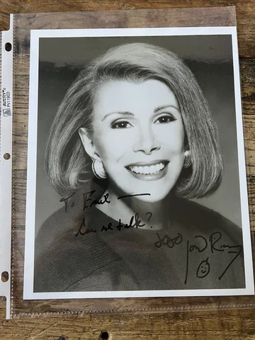 Joan Rivers    signed inscribed  " can we talk".  8 X 10 PHOTO Cover