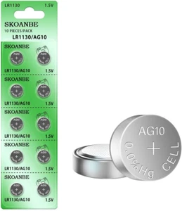 10 Uds LR1130 AG10 SG10 389 189 1,5 V Pila de Moneda Botón Paquete de 1 Nueva - Imagen 1 de 5